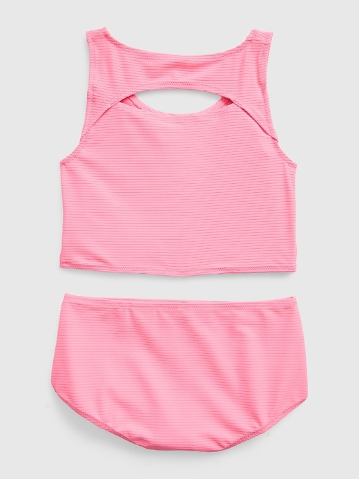 Image number 2 showing, Kids Recycled Cutout Tankini Swim Two-Piece