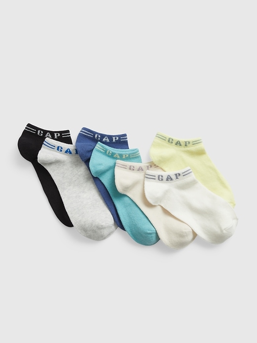 View large product image 1 of 1. Kids Gap Logo No-Show Socks (7-Pack)