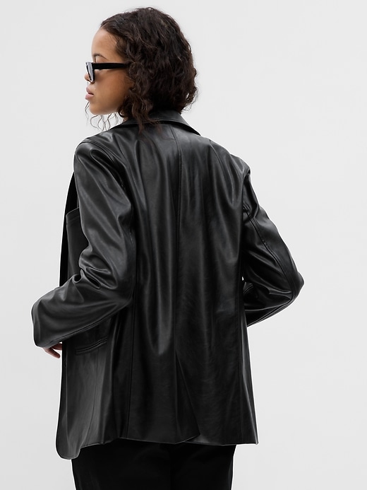 Image number 2 showing, Vegan Leather Blazer