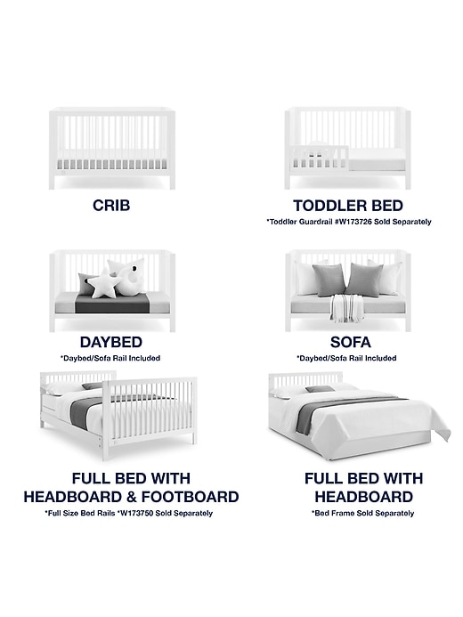 Image number 7 showing, babyGap Charlie Crib with Clouds and Stripes Bedding Bundle