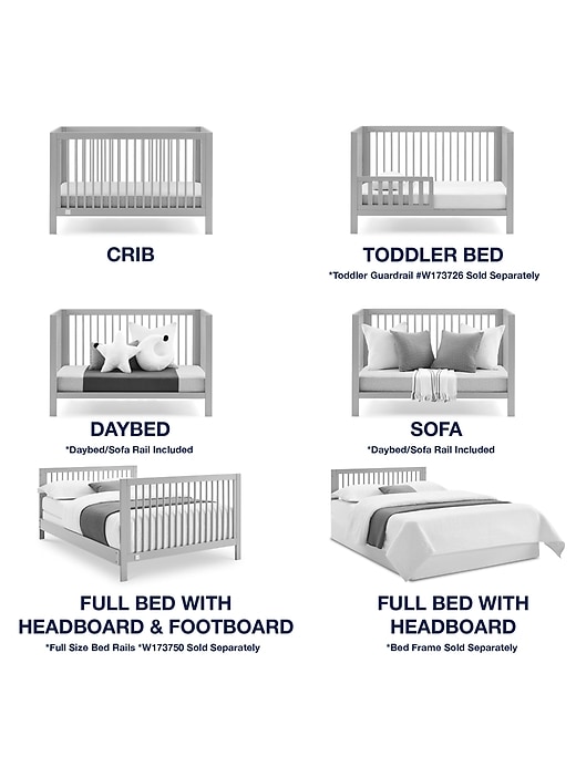 Image number 7 showing, babyGap Charlie Crib with Grey Dots and Stripes Bedding Bundle