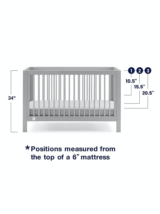 babyGap Charlie Crib with Grey Dots and Stripes Bedding Bundle