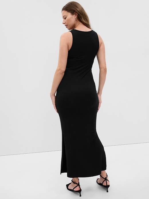 Image number 2 showing, Maternity Split-Hem Modal Maxi Dress