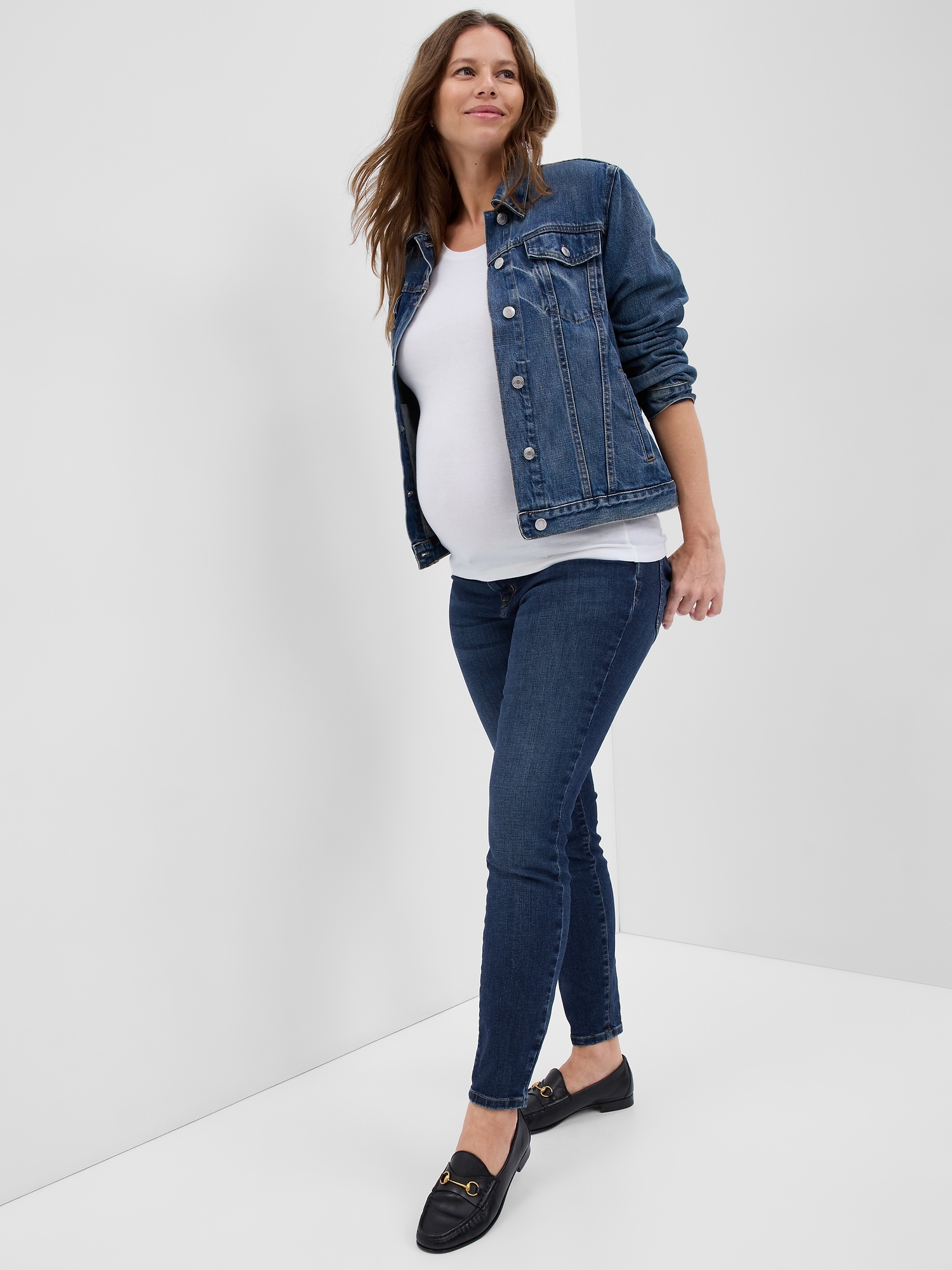 J Brand, Jbrand Side Panel Skinny Leg Maternity Jeans in White
