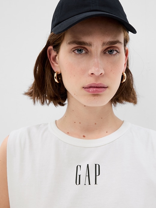 Image number 1 showing, Gap Logo Muscle Sleeveless T-Shirt