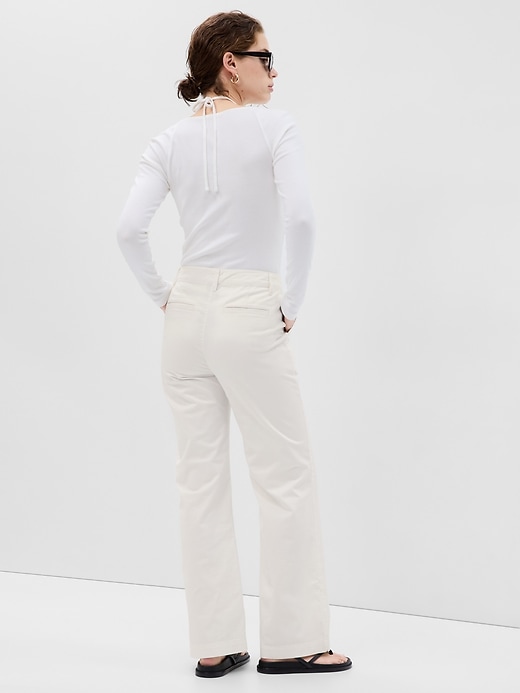 Image number 2 showing, High Rise Flare Khakis