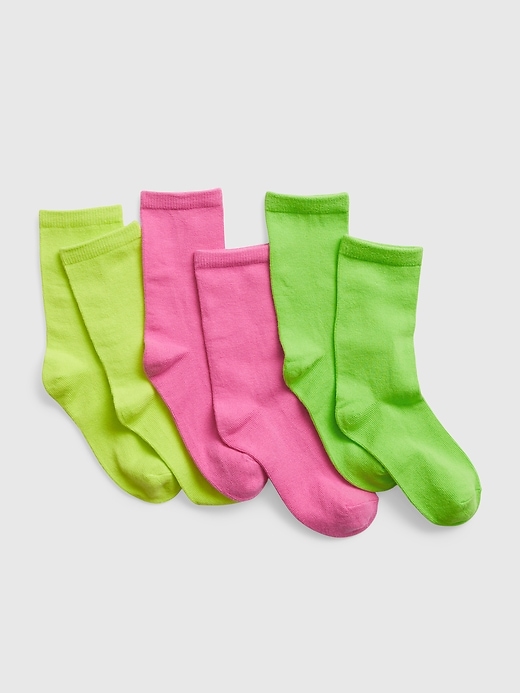 View large product image 1 of 1. Kids Neon Crew Socks (3-Pack)