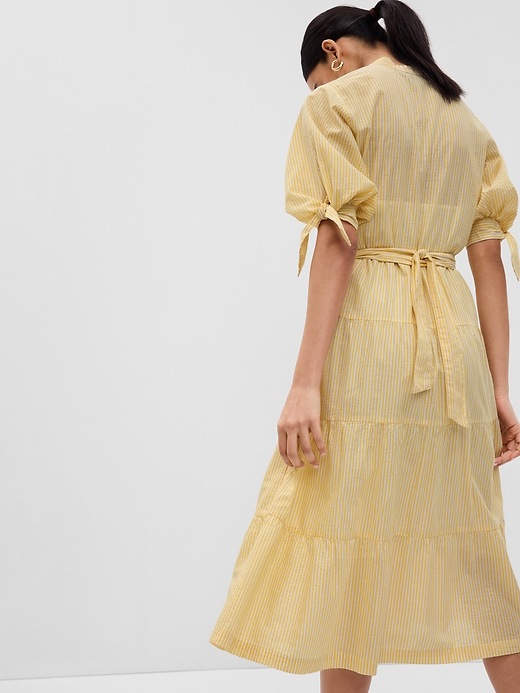 Image number 2 showing, Popover Metallic Stripe Midi Dress