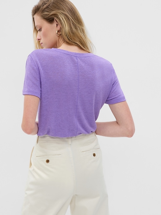 Image number 2 showing, Linen-Blend T-Shirt