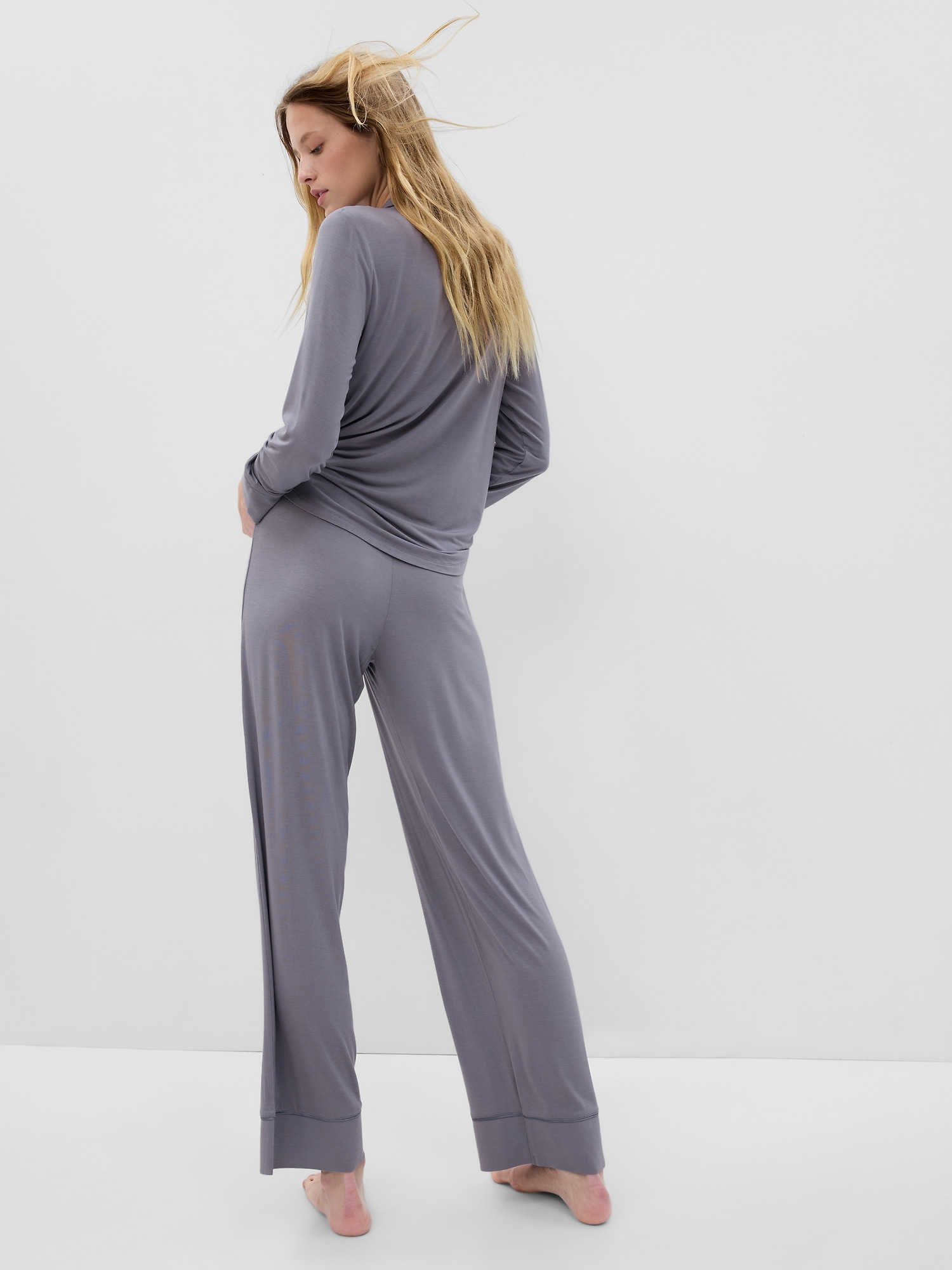 This Is That Feeling Modal Poly Lounge Pants with Pockets - SET B