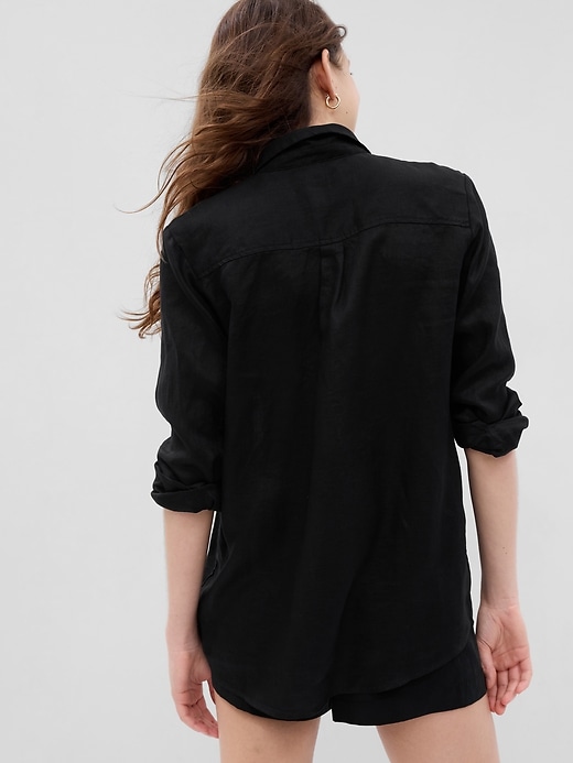 Image number 2 showing, Linen Boyfriend Shirt