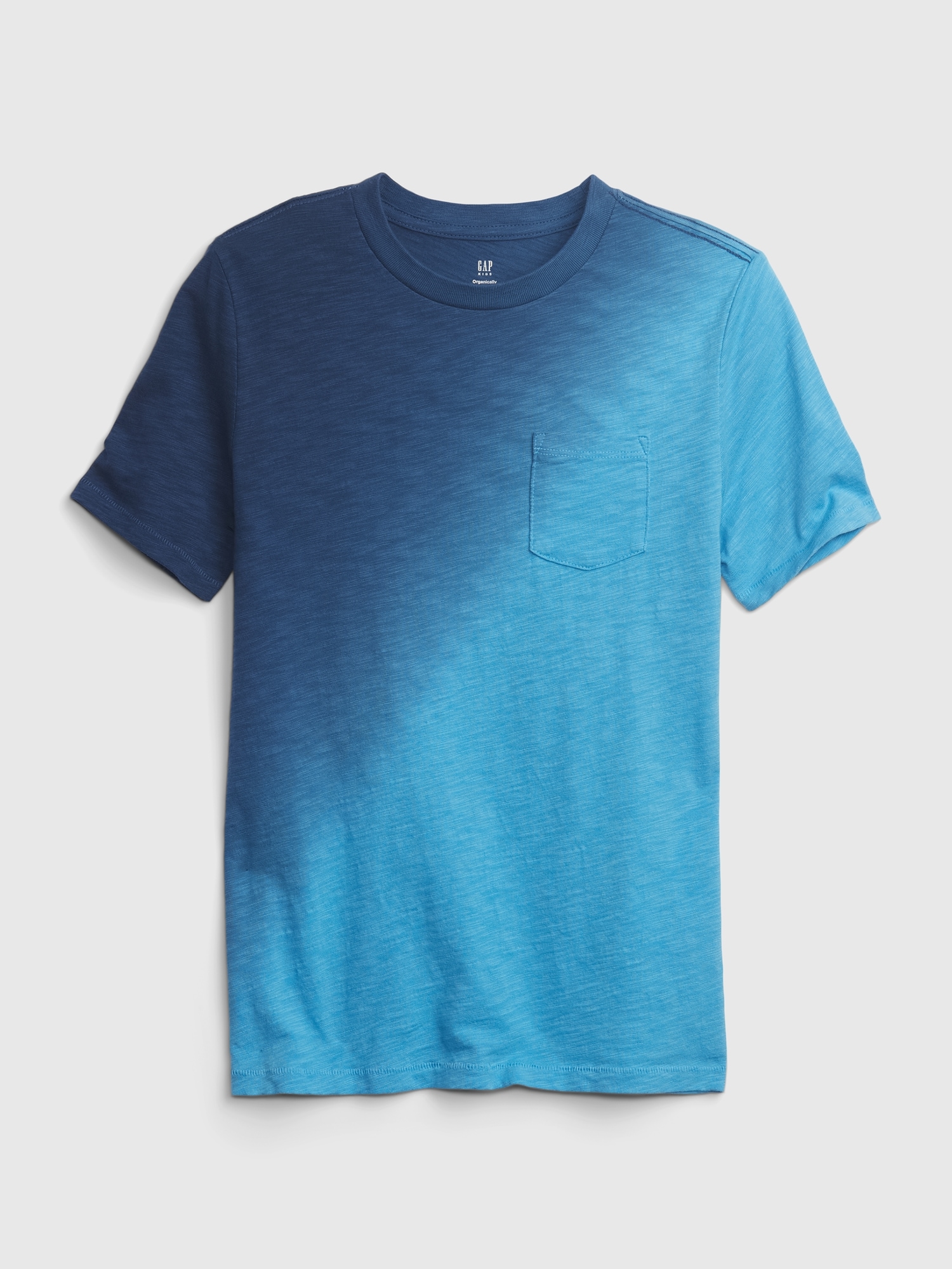 Gap Kids 100% Organic Cotton Pocket T-Shirt blue. 1