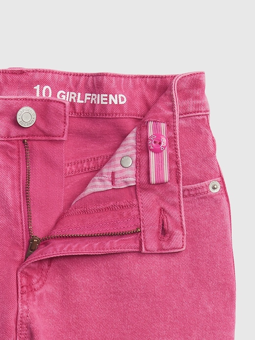Image number 3 showing, Kids Mid Rise Girlfriend Jeans with Washwell