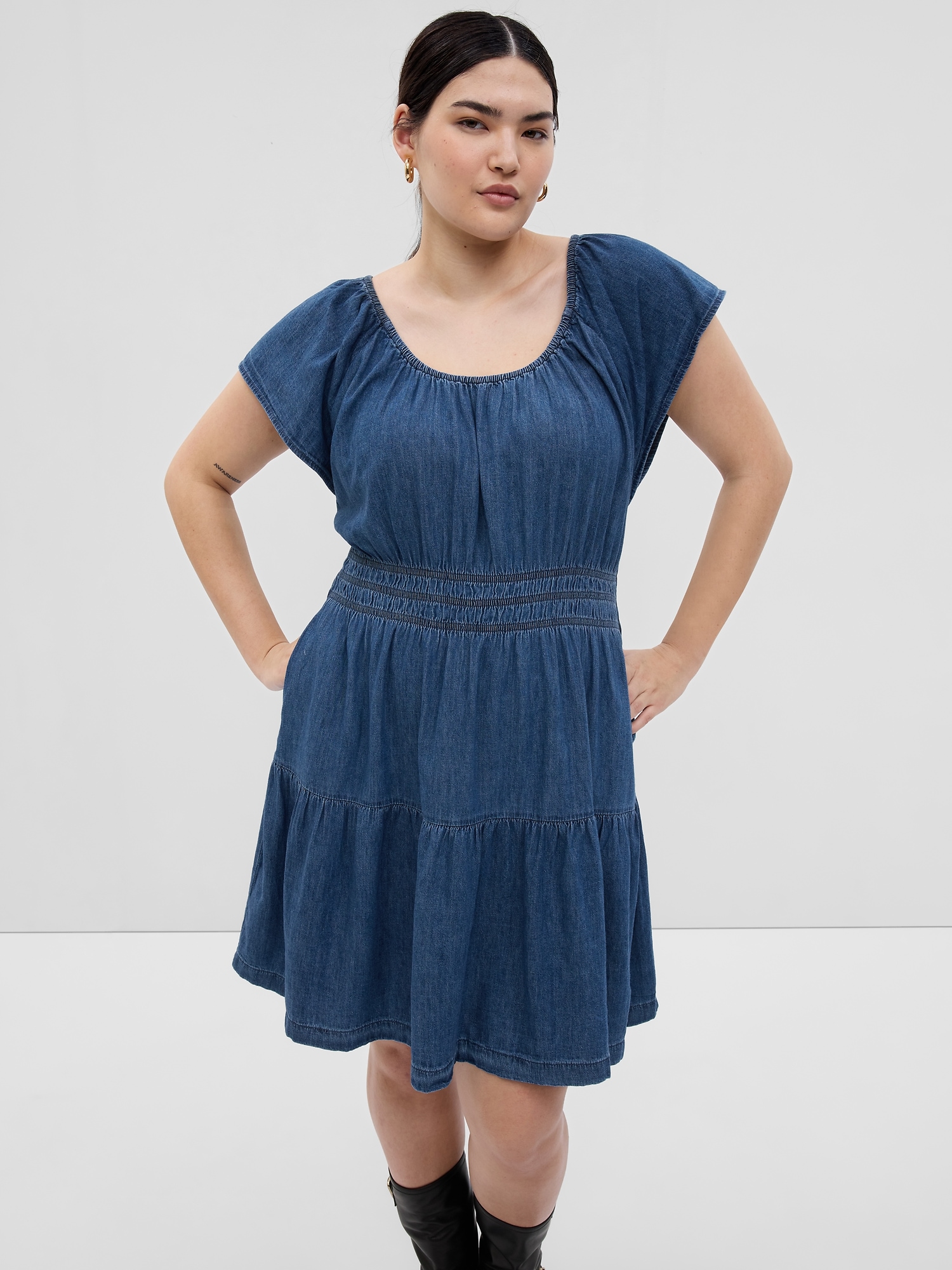 Buy Gap Denim Tiered Cami Dress from the Gap online shop