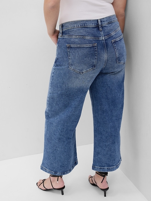 Image number 5 showing, High Rise Stride Wide-Leg Ankle Jeans