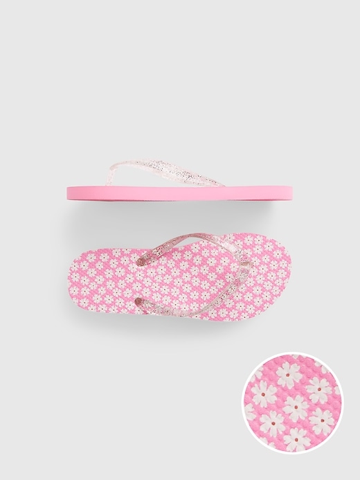 View large product image 1 of 1. Kids Graphic Flip Flops