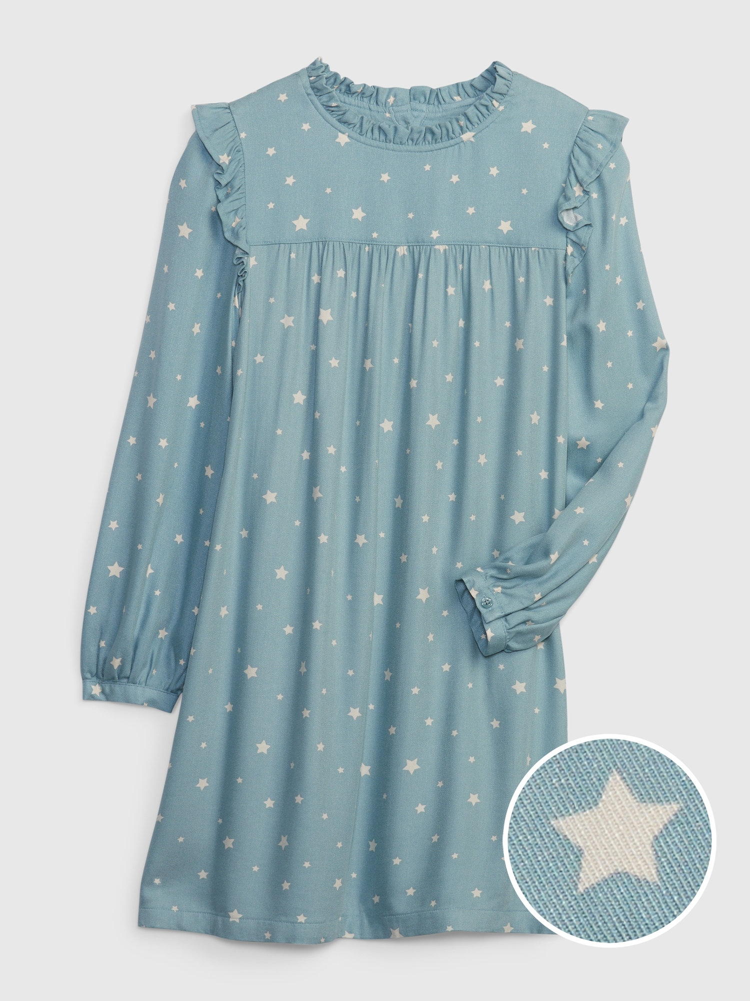 Gap Kids Ruffle Dress blue. 1