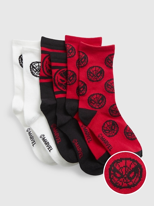 View large product image 1 of 1. GapKids &#124 Marvel Crew Socks (3-Pack)
