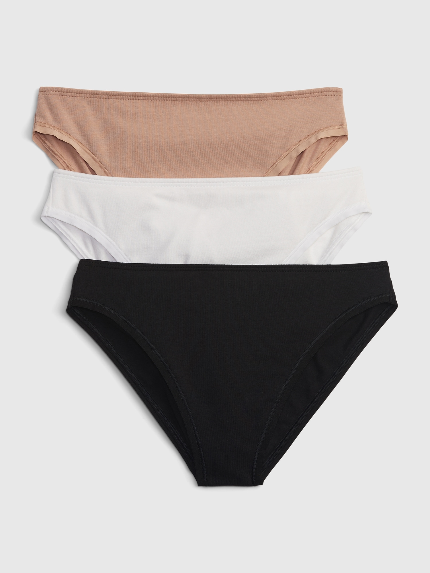 2 pack of midi knickers in beige - Organic Cotton
