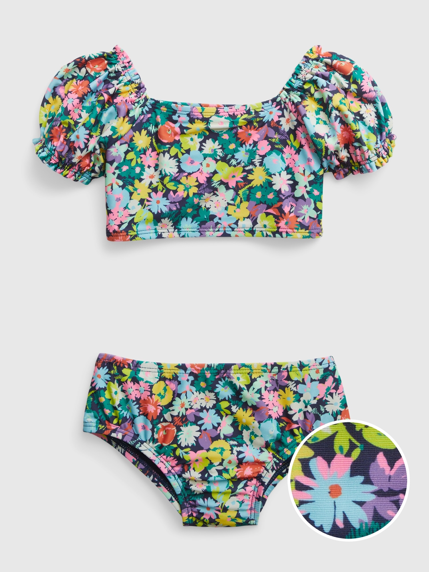 4-Piece Tie-Front Bikini Swim for Girls