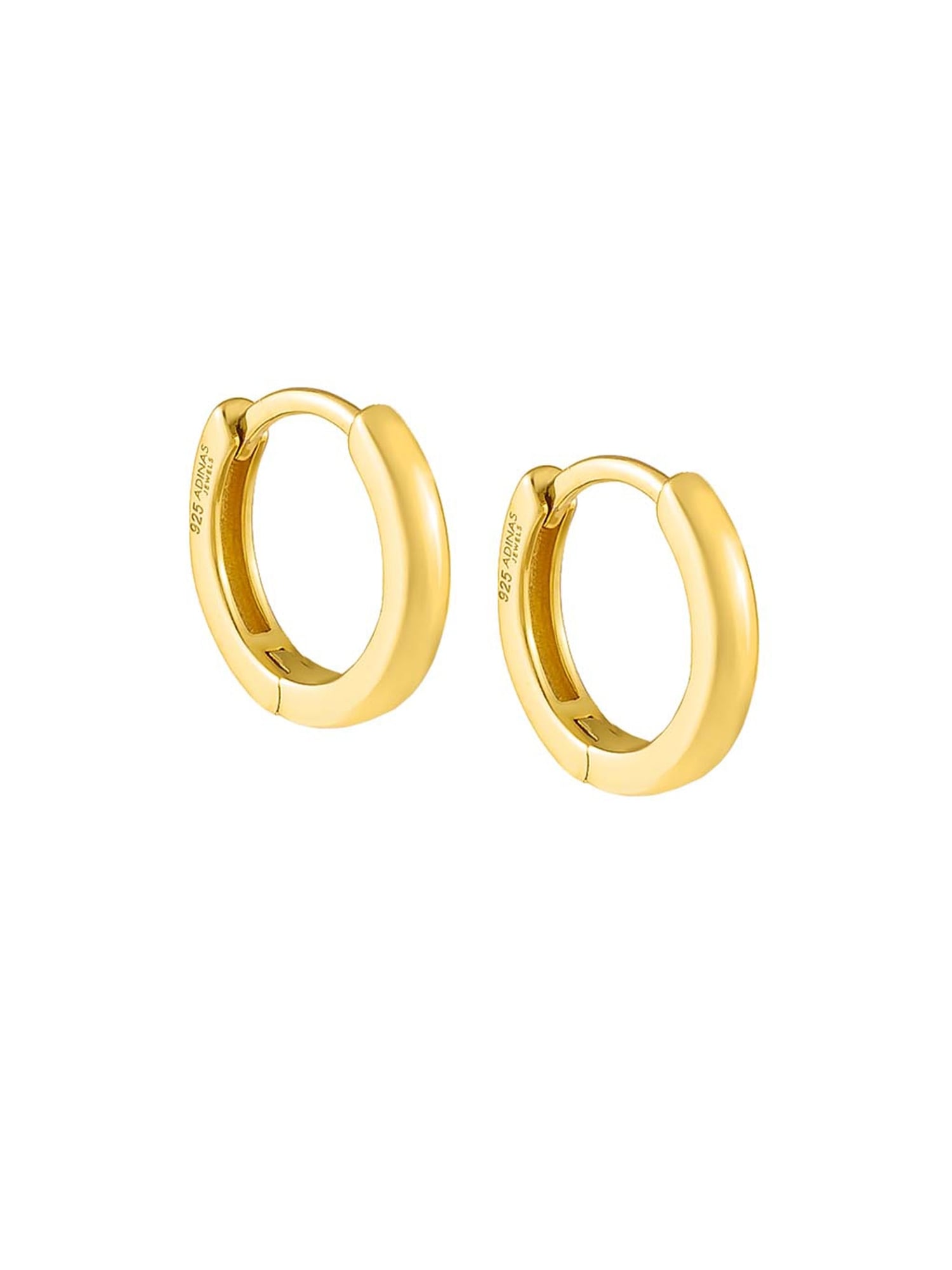 Plain gold 2024 huggie earrings