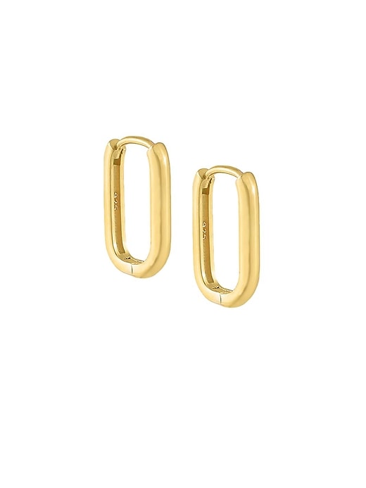 Image number 1 showing, Solid Oval Huggie Earring