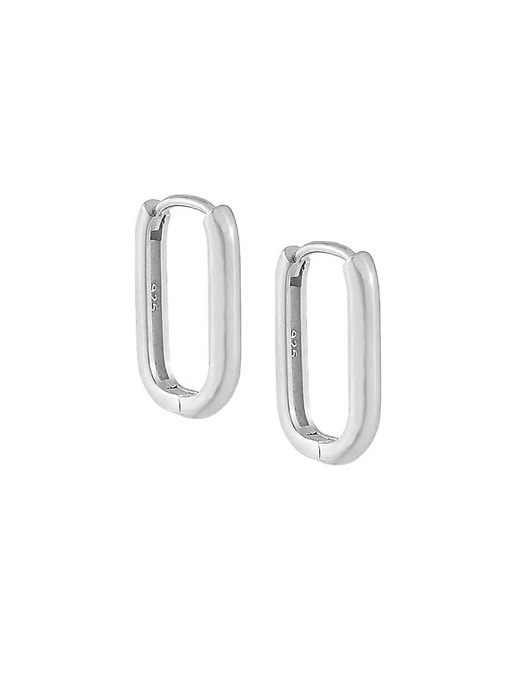 Image number 3 showing, Solid Oval Huggie Earring