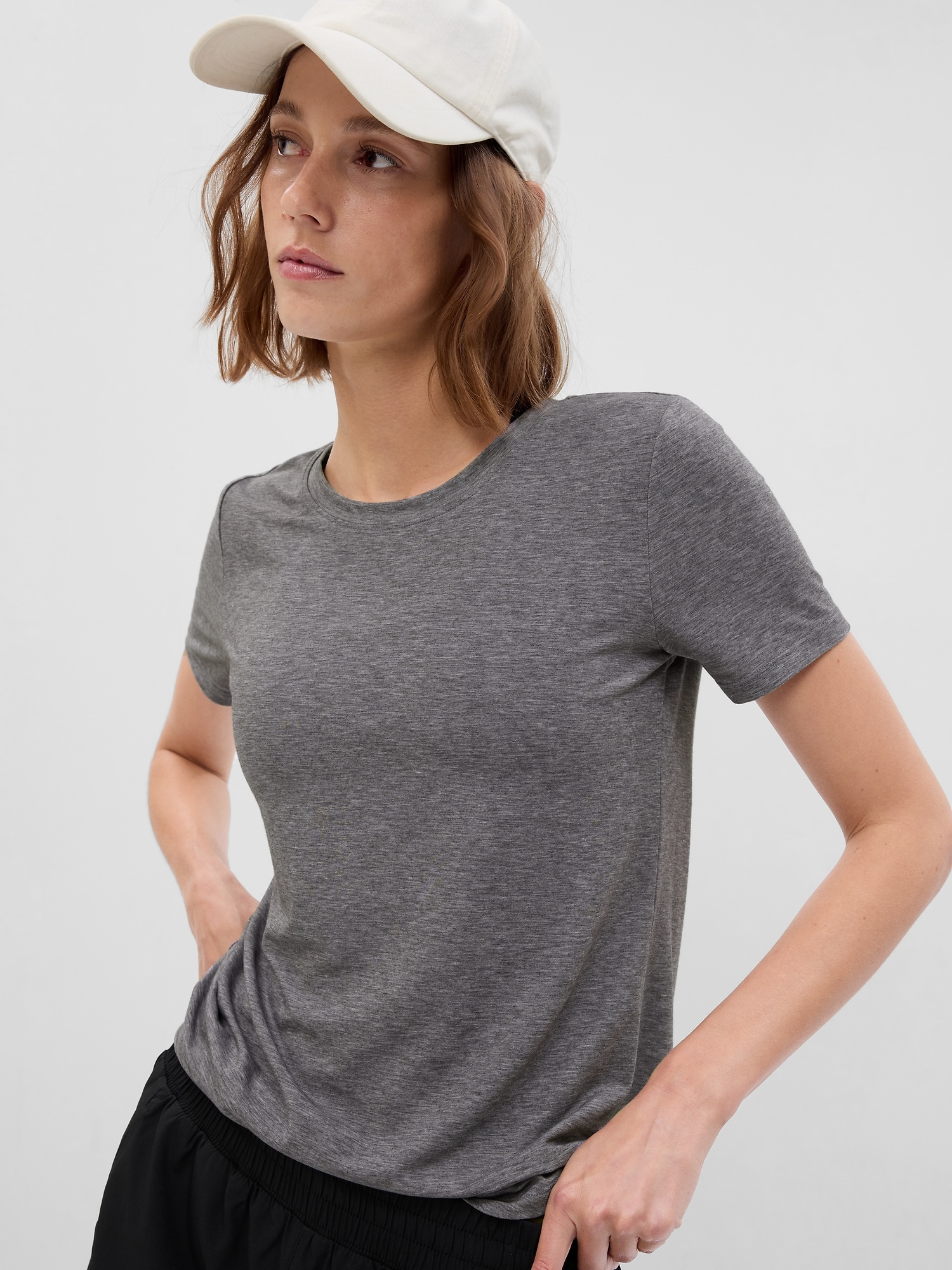 Gap Fit Breathe T-shirt In Charcoal Grey