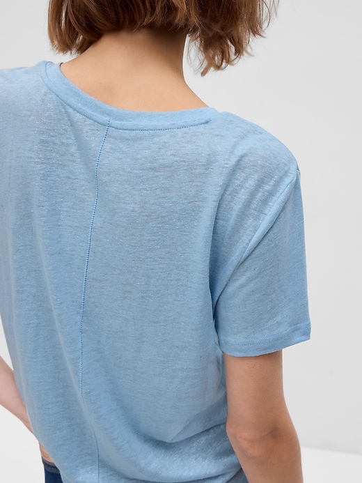 Image number 2 showing, Linen-Blend T-Shirt