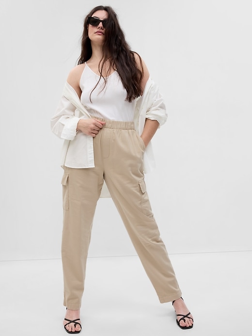Image number 4 showing, Mid Rise Twill Cargo Pants