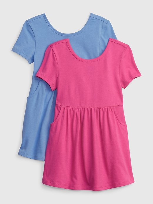 Image number 1 showing, Toddler Organic Cotton Mix and Match Skater Dress (2-Pack)