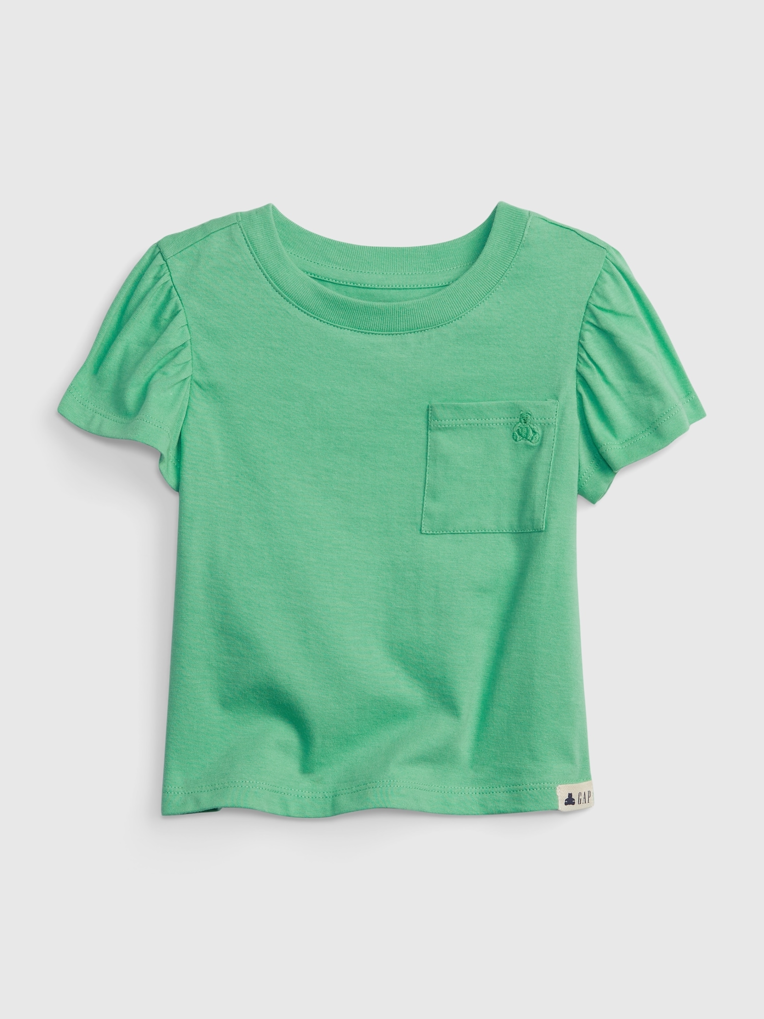 Gap Toddler 100% Organic Cotton Mix and Match Pocket T-Shirt green. 1