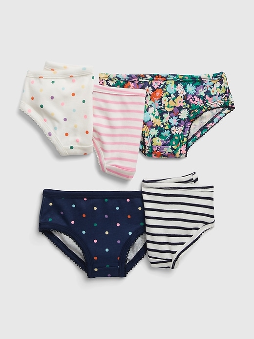 Image number 1 showing, Toddler Organic Cotton Print Bikini Briefs (5-Pack)