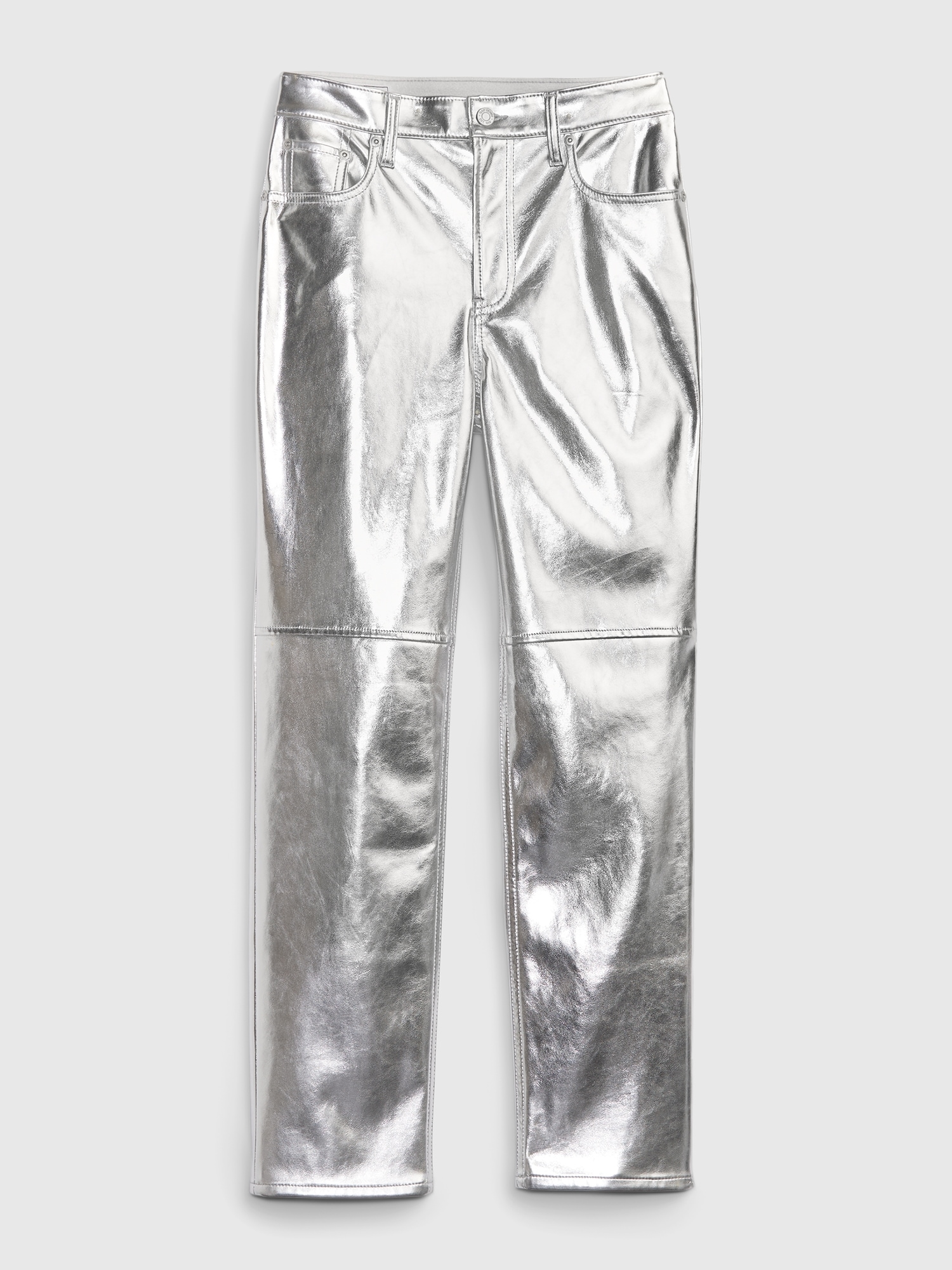Bobbt Sheer Metallic Pants Silver