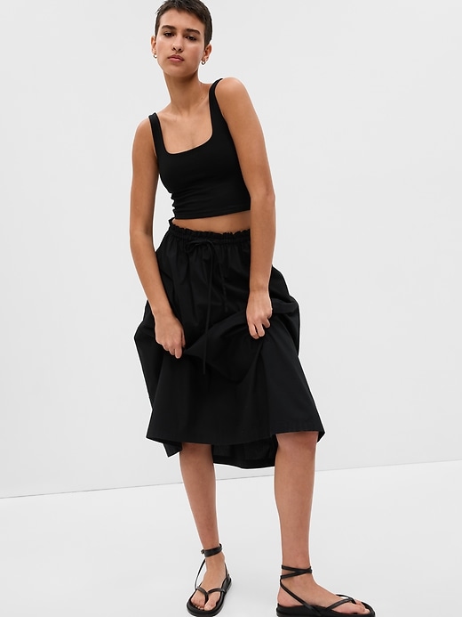 Paperbag Pull-On Midi Skirt | Gap