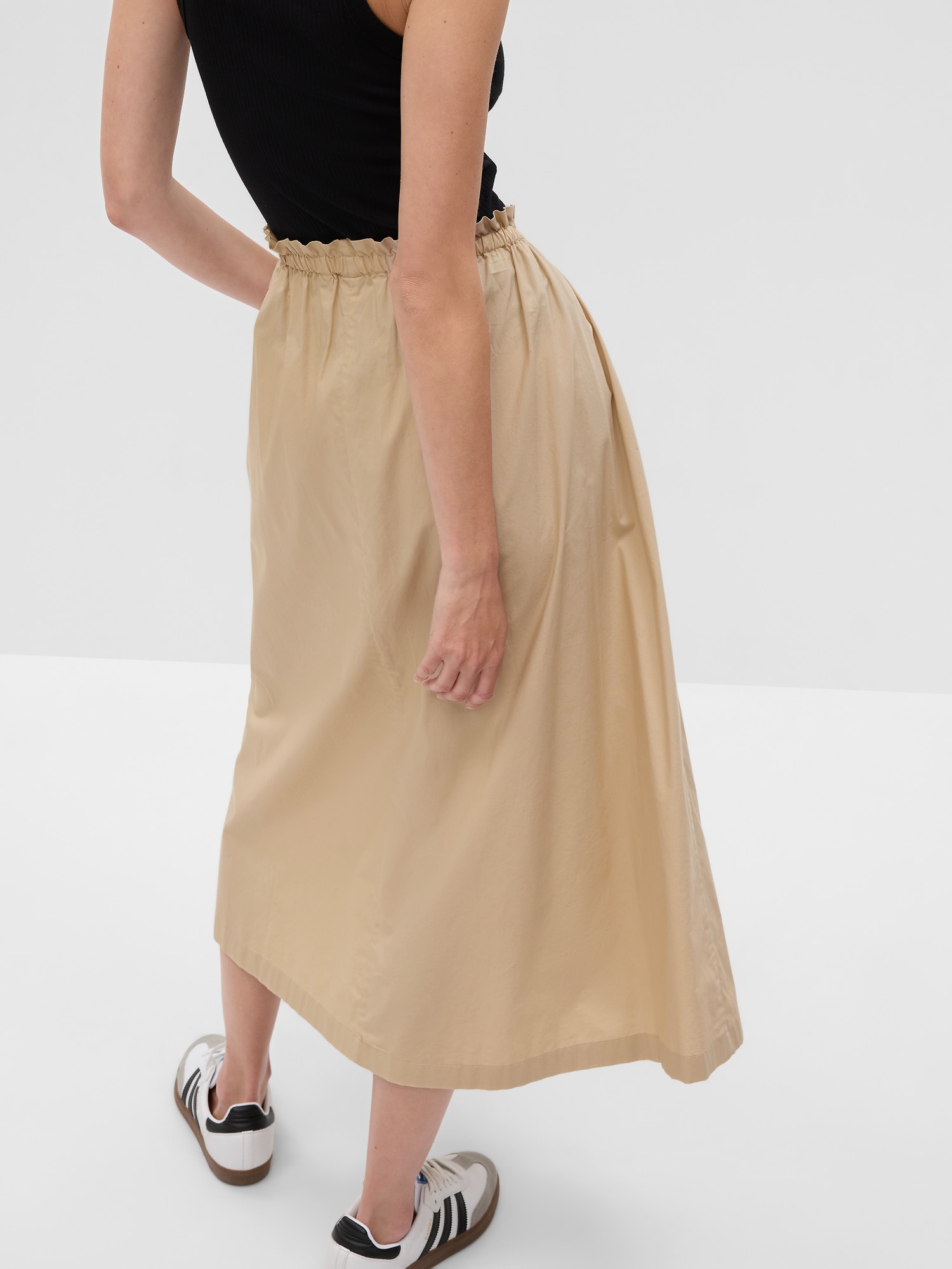 Beige on sale paperbag skirt