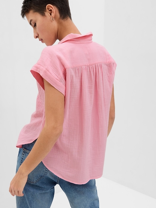 Image number 2 showing, Crinkle Gauze Shirt