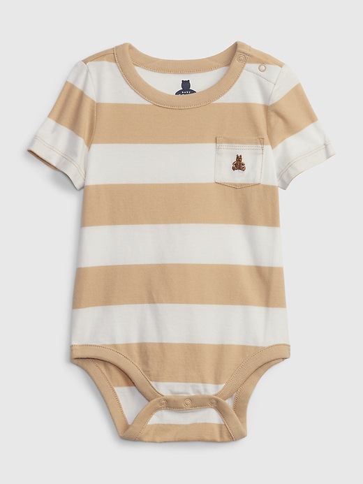 Image number 5 showing, Baby 100% Organic Cotton Mix and Match Stripe Bodysuit