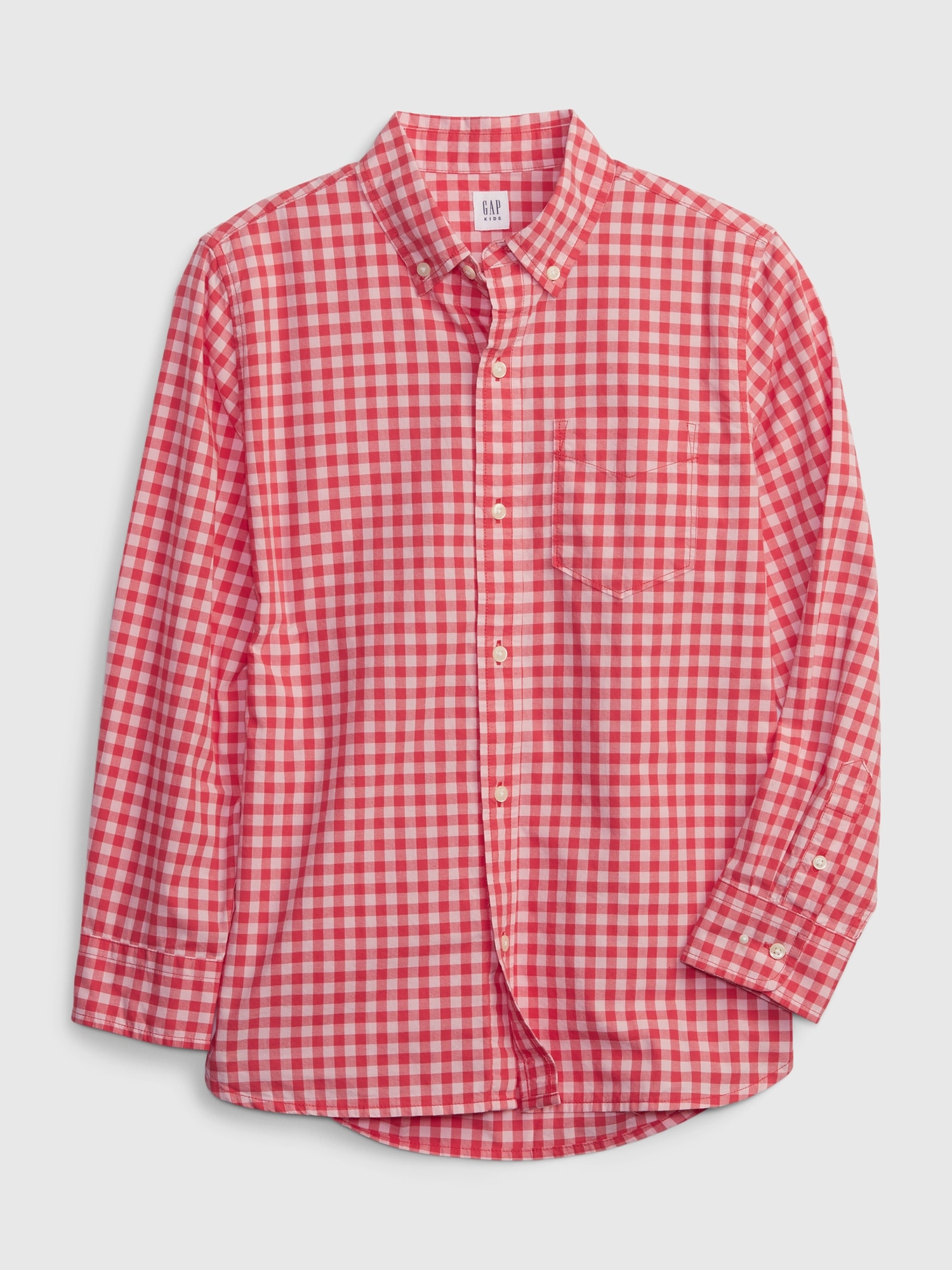 Gap Kids Poplin Shirt red. 1