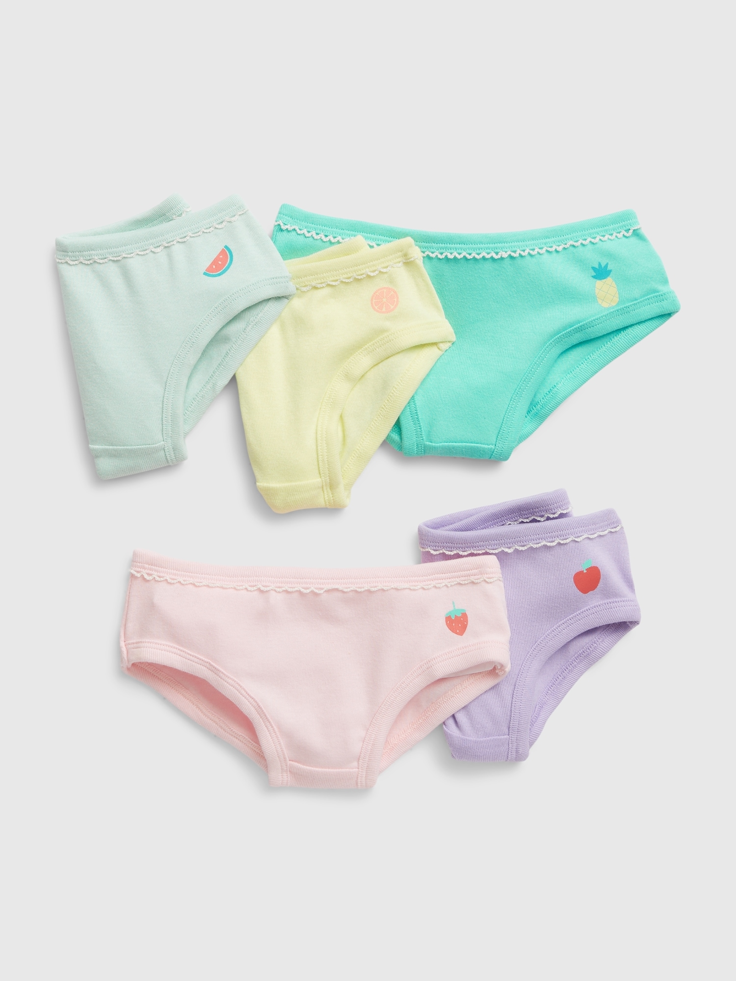 Toddler Organic Cotton Print Bikini Briefs (5-Pack)