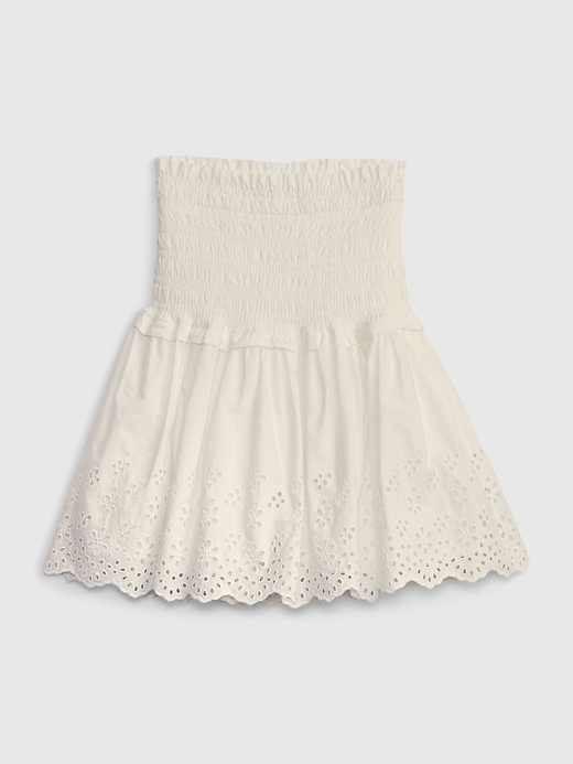 Image number 6 showing, Smocked Eyelet Mini Skirt