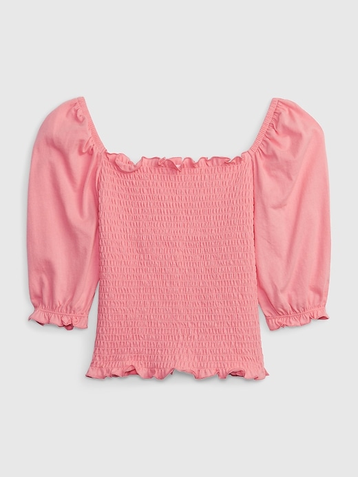 View large product image 1 of 1. Kids Puff Sleeve Smocked Top