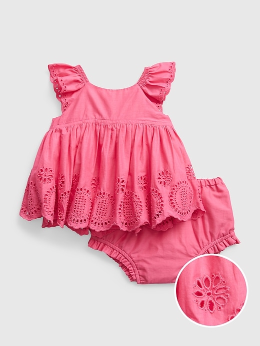 View large product image 1 of 1. Baby Eyelet Outfit Set