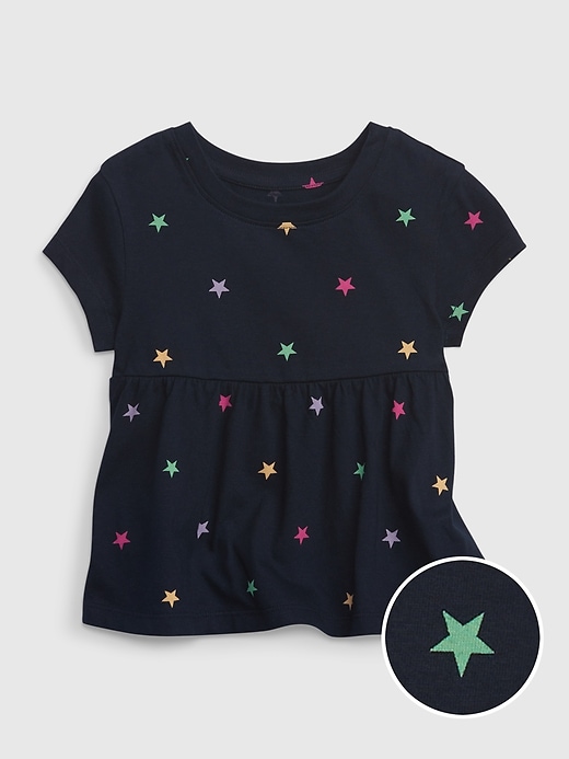 View large product image 1 of 1. Toddler Cotton Mix and Match Peplum Top