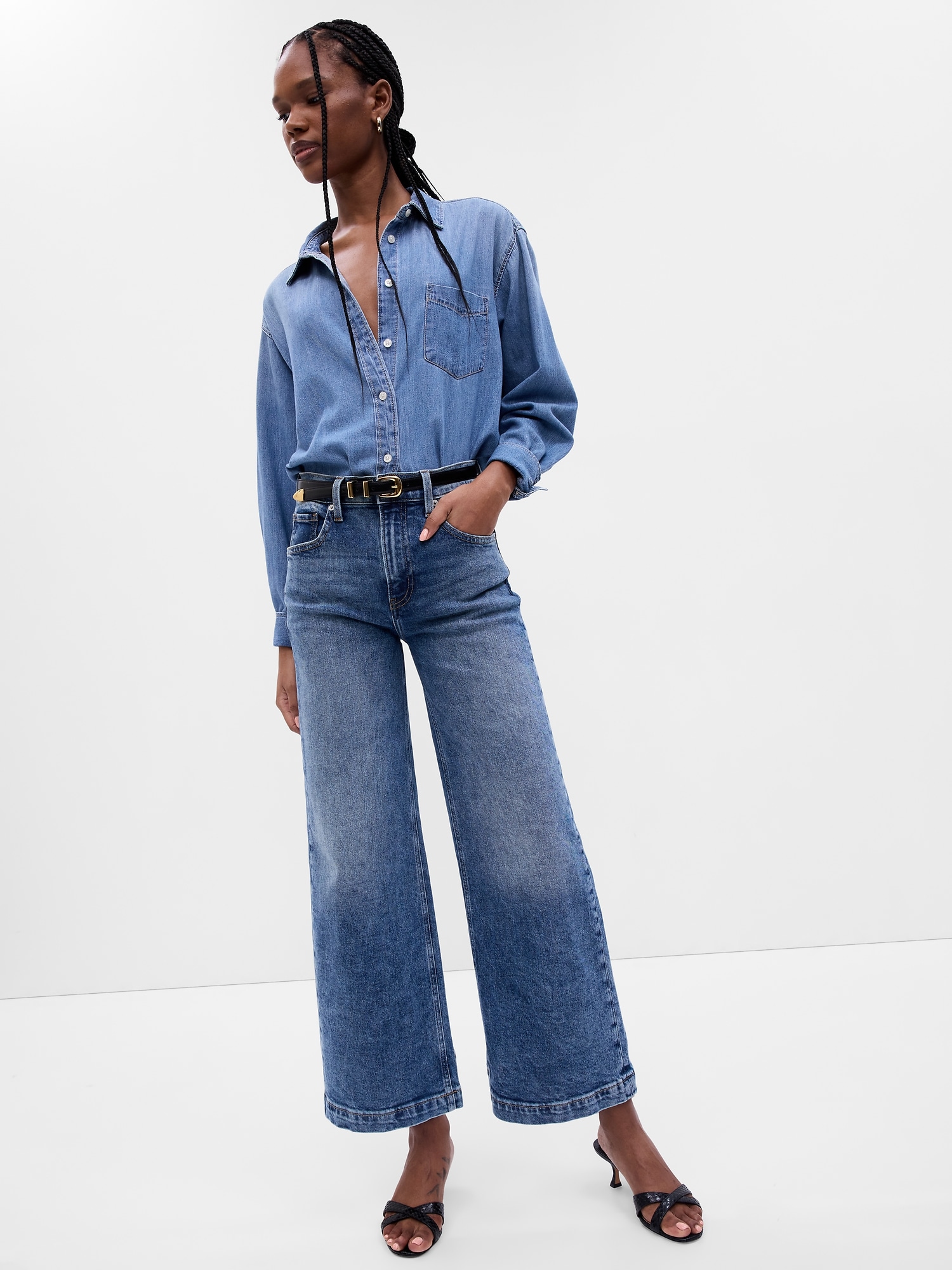 High Rise Stride Ankle Jeans with Washwell | Gap