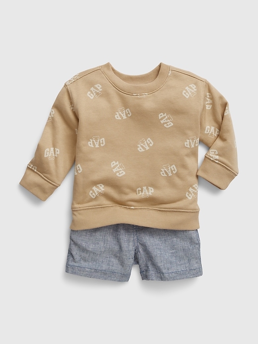 Image number 3 showing, Baby Two-Piece Gap Logo Outfit Set