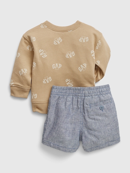 Image number 2 showing, Baby Two-Piece Gap Logo Outfit Set