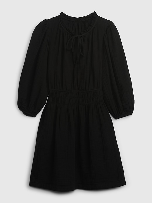 Image number 6 showing, Puff Sleeve Tie-Front Mini Dress