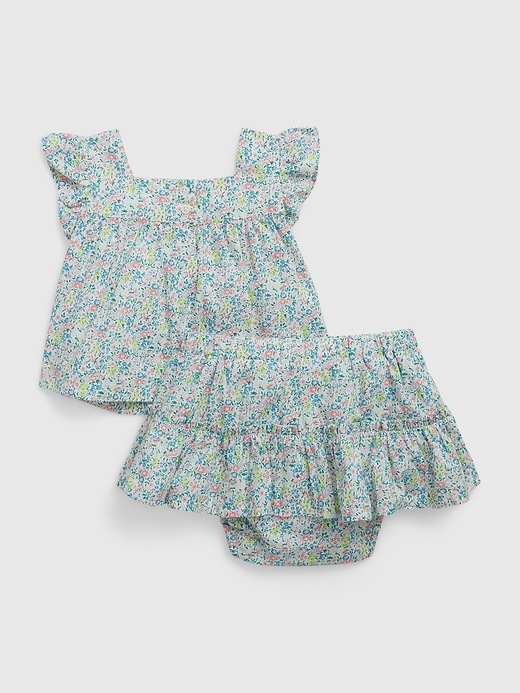 Image number 2 showing, Baby Floral Three-Piece Outfit Set