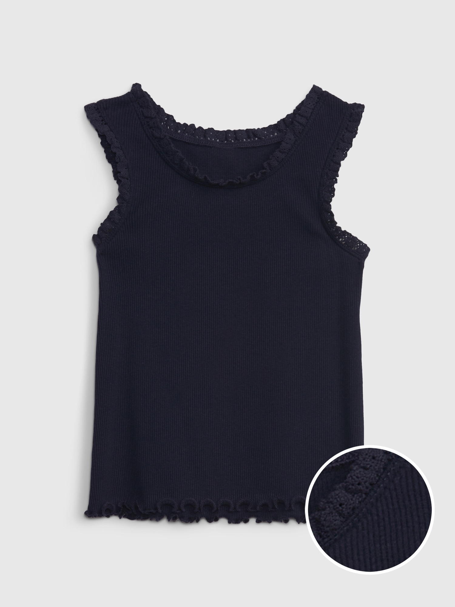 Gap Toddler Rib Lace Tank Top blue. 1